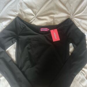 Off-Shoulder Black Top